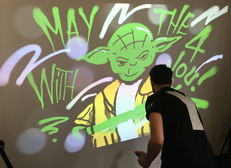 Animation soirée entreprise digitale - graffiti animation de graffiti virtuel evenementiel
